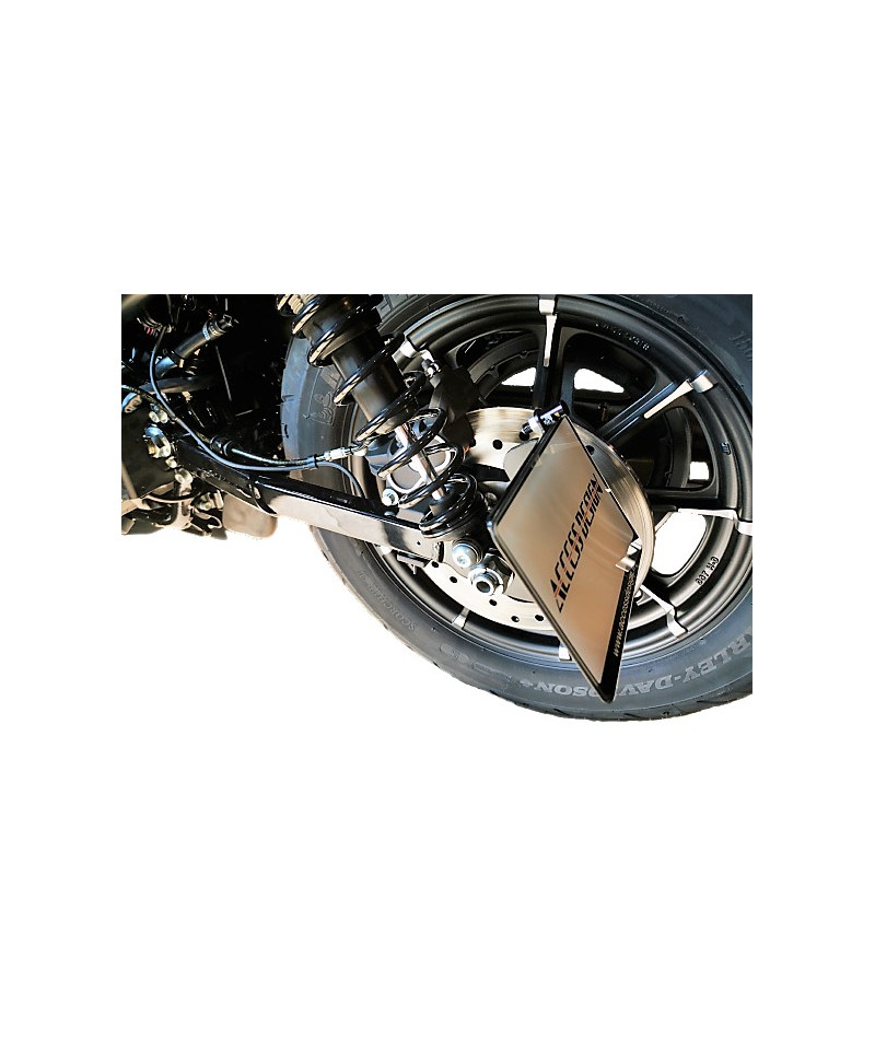 Harley Dyna soporte de matrícula de lateral ajustable año 2006-2017 con iluminación