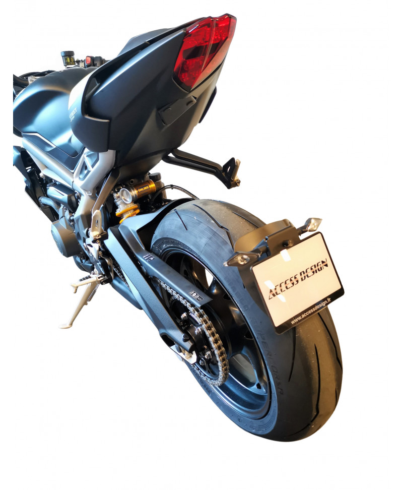 Support de Plaque Moto ACCESS DESIGN déporté Triumph Street Triple 800 -  SPLRT001 - Equipement Motard
