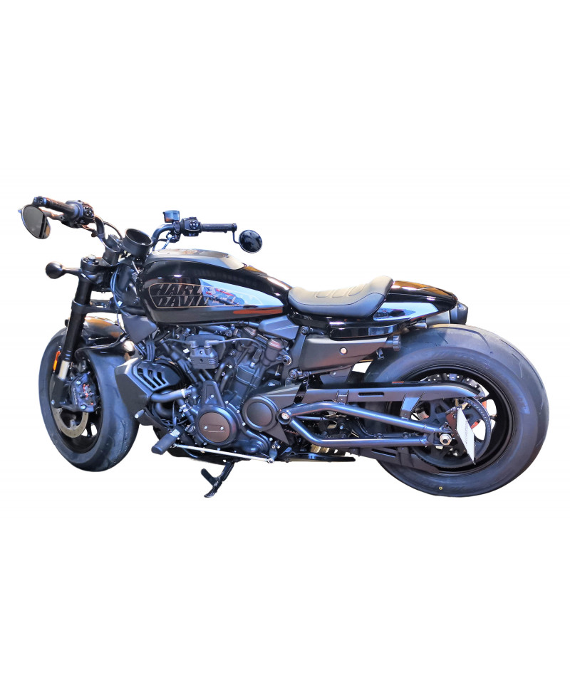 Support de plaque latérale moto laiton universel Harley school of cool