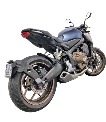 The wheel-mounted motorcycle license plate holder, ideal for your motorcycle