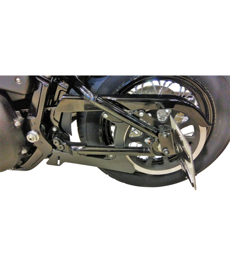Casi El actual Curso de colisión Soporte de matrícula lateral para Harley-Davidson Softail FXST 107